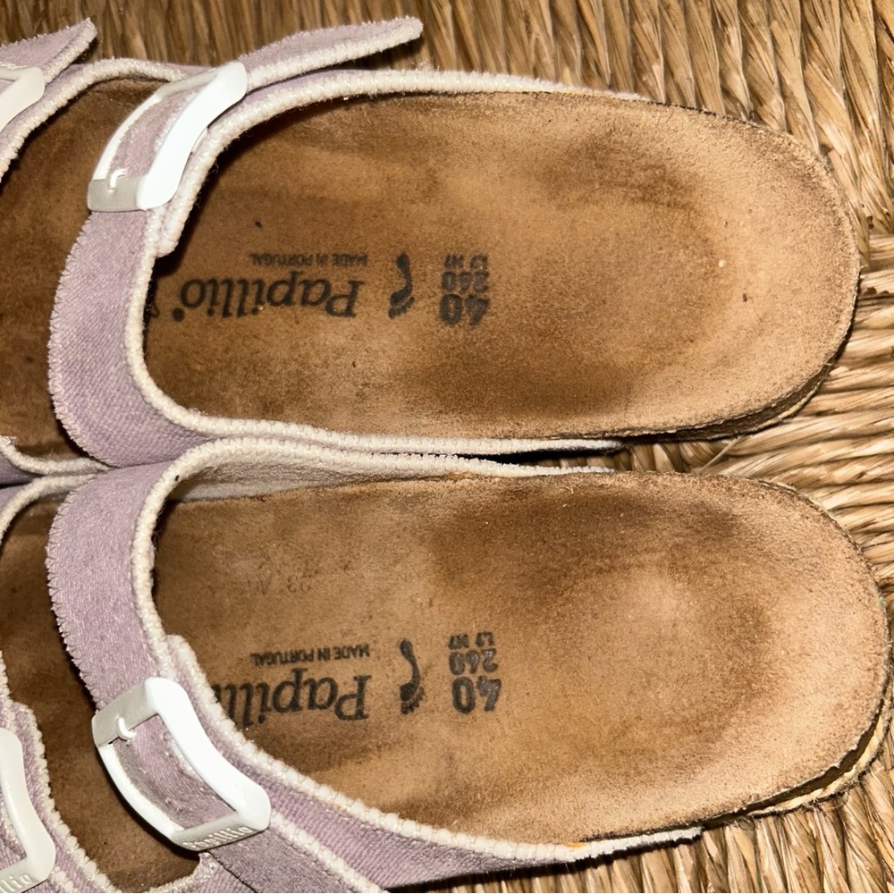 Birkenstock papillo Women's Double Buckle Slides in Light Purple - Picture 4 of 6